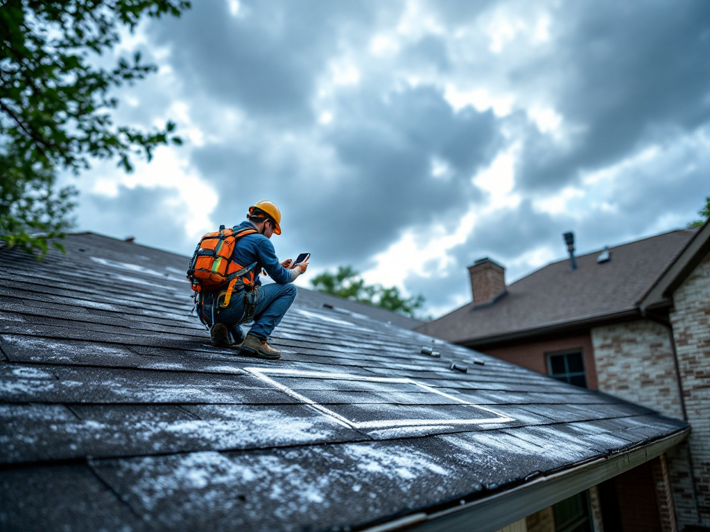 Hail damage roof repair in San Antonio