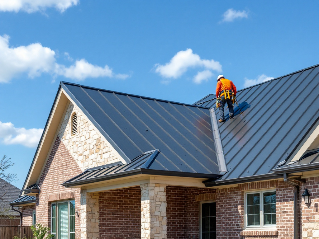 Standing seam metal roof in San Antonio